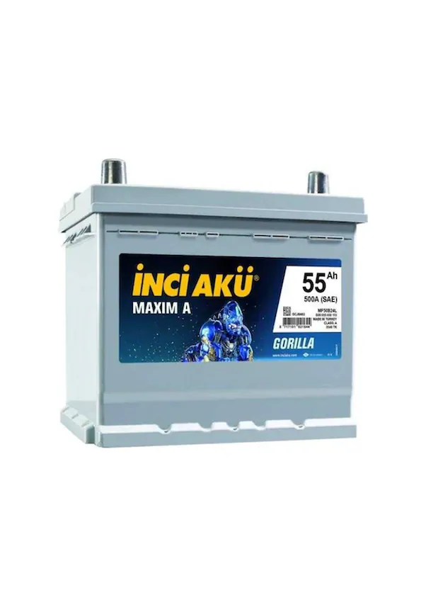 İnci 12V 55 Ah Dar Japon Tip Akü